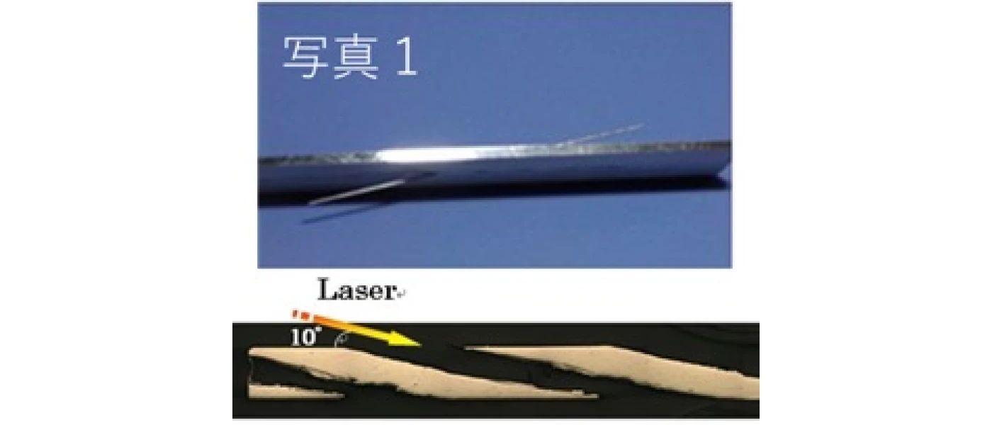 耐熱合金への斜め孔あけ